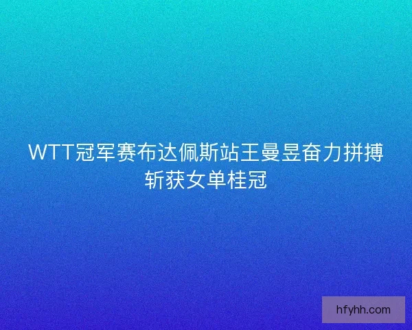 WTT冠军赛布达佩斯站王曼昱奋力拼搏斩获女单桂冠 WTT冠军赛布达佩斯站王曼昱奋力拼搏斩获女单桂冠